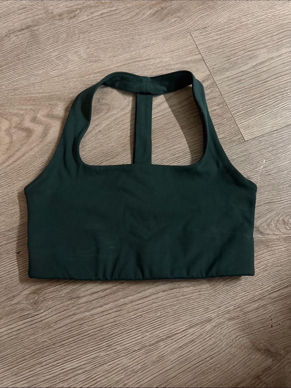 Girlfriend Collective Women's Dark Green Racerback sports bra
